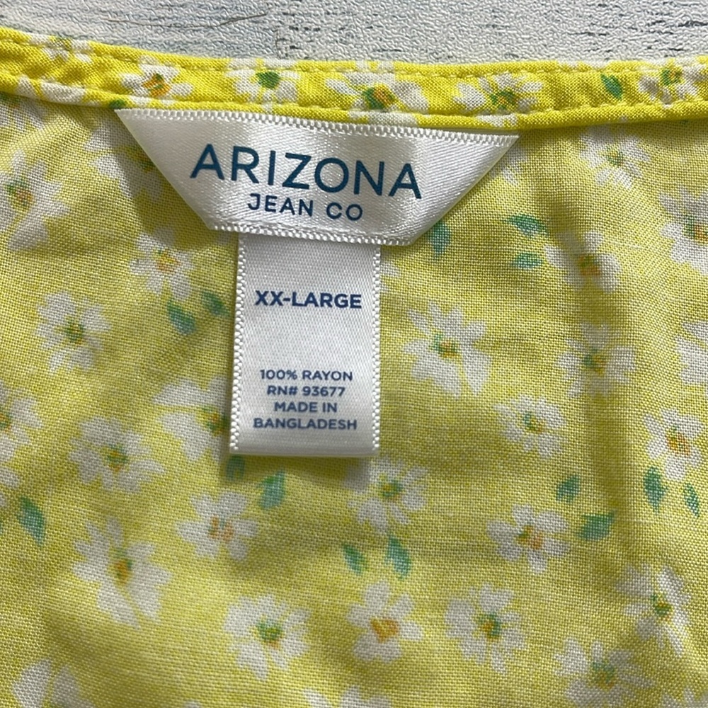 Arizona Jean Co. Cap Sleeve Ruffled Wrap Inspired Daisy Dress XX Large NWT - Picture 7 of 9